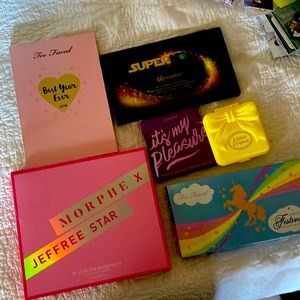 never used. Jeffree Star, BH Cosmetics, Colourpop, Lime Crime, and Too Faced